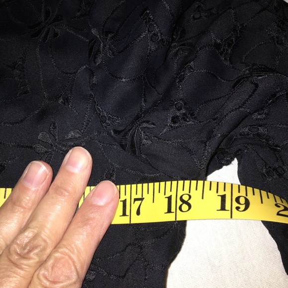 10P CHARTER CLUB BLACK EYELET LINED SIDE ZIP TOP - Picture 8 of 13